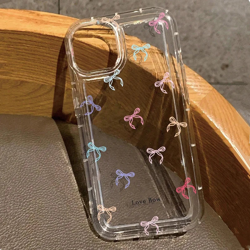 Case  For iPhone 16 14 13 12 11 15 Pro Max SE XR X XS 7 8 Plus Transparent Tpu Shockproof Phone Cover
