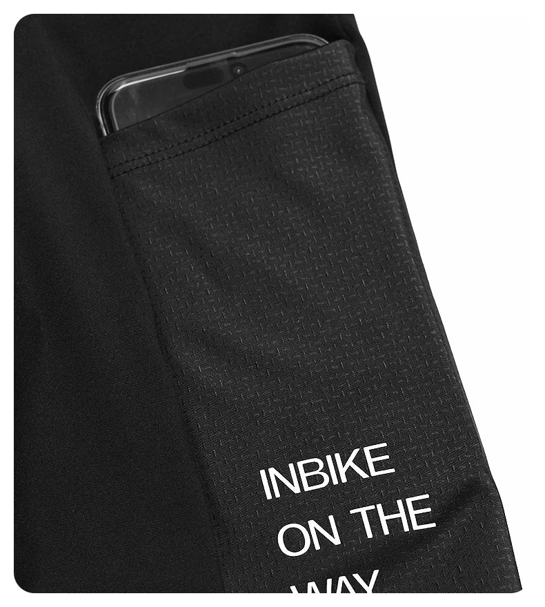 INBIKE Winter Cycling Clothing for Men Fleece Cycling Sets Long Sleeve Jersey with Pockets Long Bicycle Bib Pants for Road Bikes