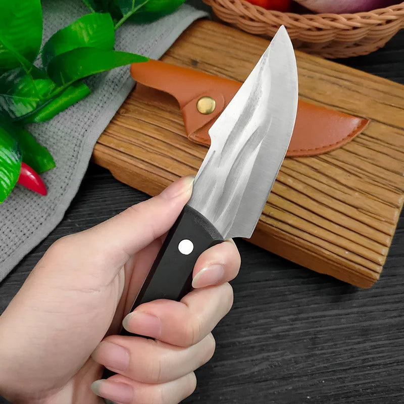 Stainless Steel Boning Knife Cleaver Fish Meat Vegetable Kitchen Knives ABS Handle