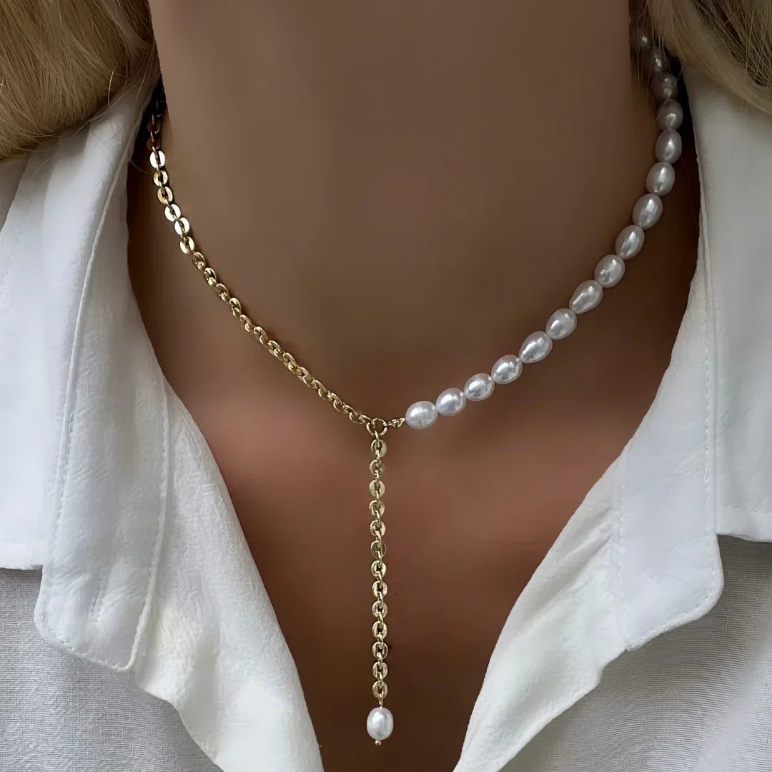 New Irregular Choker Vintage Tassels Zircon Heart Pendant Necklace For Women Female Geometric Baroque Transparent Crystal Chain