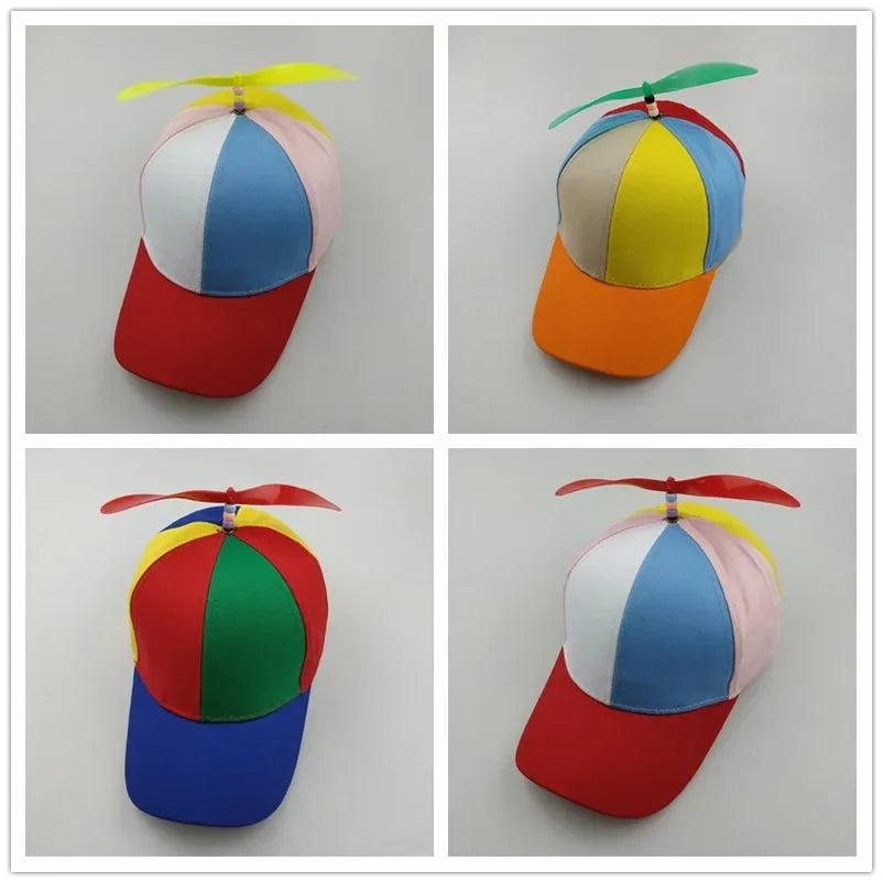 Funny Snapback Hat Helicopter Propeller Adventure Dad Hat Rainbow Bamboo Dragonfly Baseball Cap For Adult Kids Boys Girls