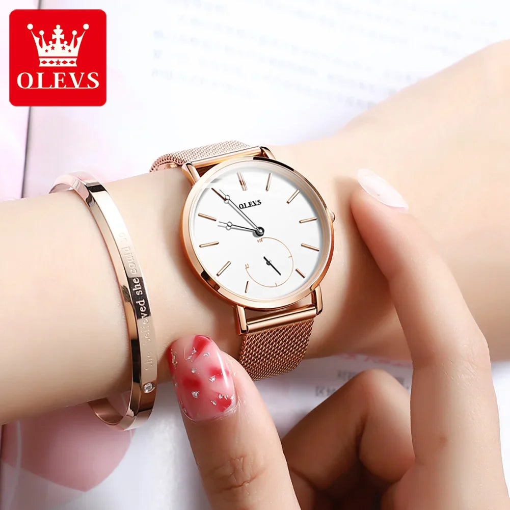 OLEVS Milanese Steel Band Quartz Women's Watch 5190