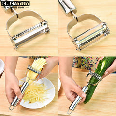 Double-Sided Vegetable Peeler Grater Julienne Peeler Slice Stainless Steel Potato