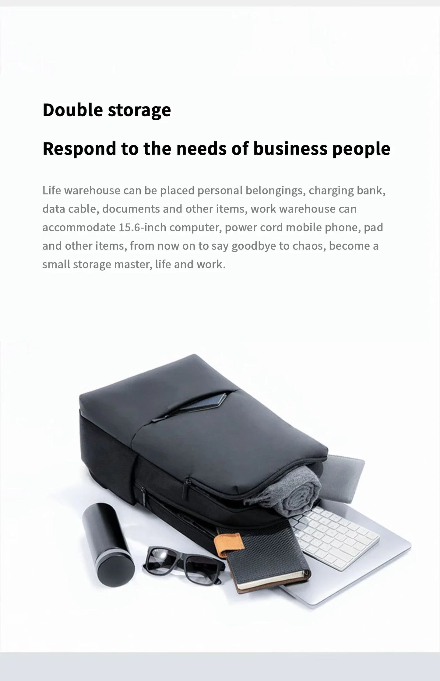 Xiaomi classic business backpack fashion laptop bag for men and women travel large capacity backpack.
