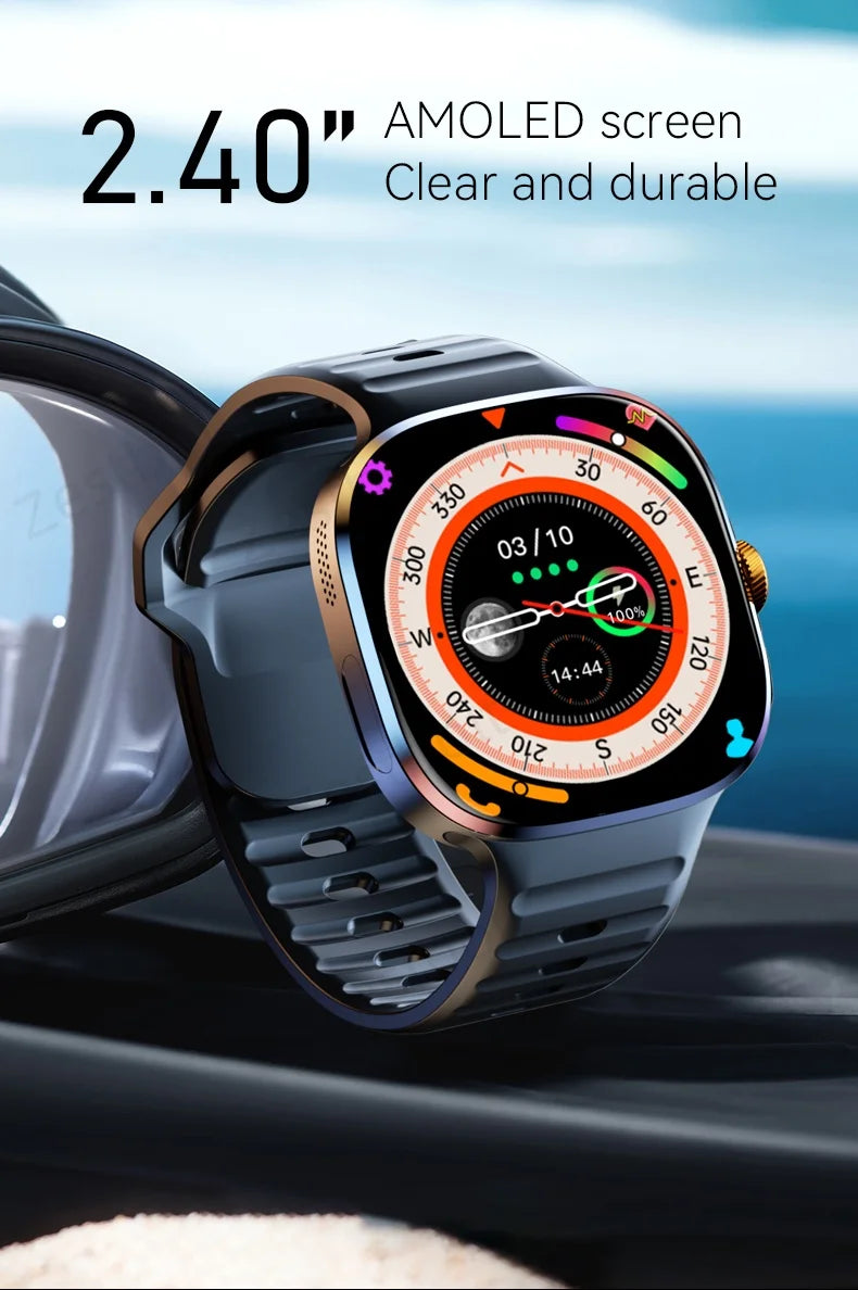 M99 Smartwatch 2.4inch Larger Amoled Screen 12 Panel Menu Smart Watch With 190° Rotating Camera 2100Mah Battery Android 10.0 OS