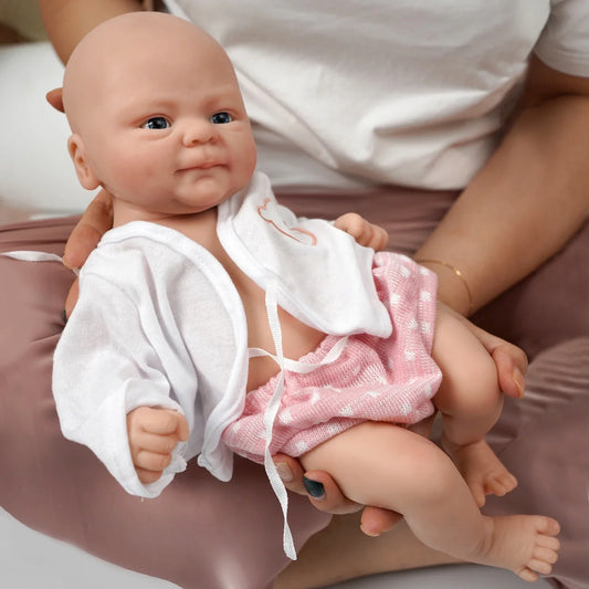 14inch Full Body Silicone Bebe Reborn Girl"Coco"Boy“Isaac” Doll Soft Lifelike Baby DIY Blank Toys