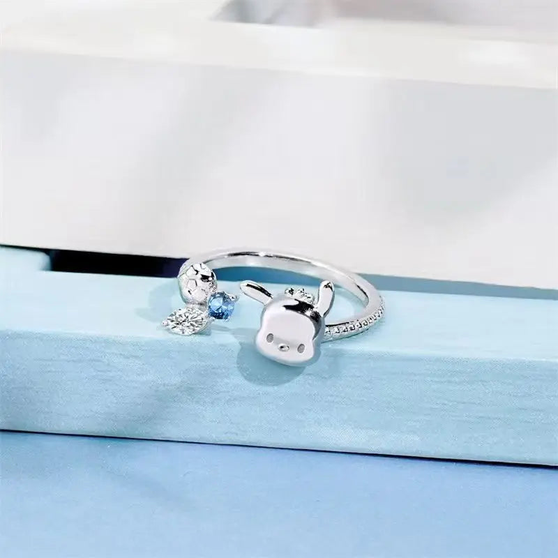 Sanrio Hello Kitty KUROMI College Mix Series-Pompompurin Cartoon Cute Personality Temperament Ring Party Friend's Birthday Gifts