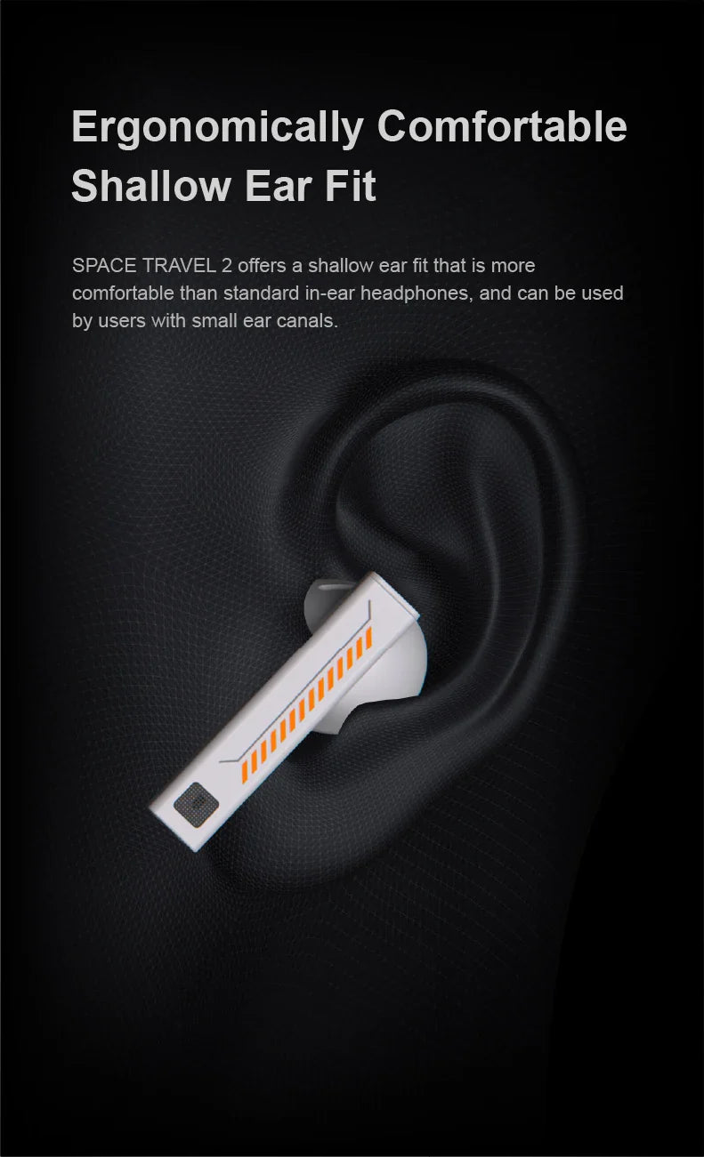 MOONDROP Space Travel 2 HiFi Noise-Canceling TWS wiress earphone Bluetooth 6.0 ANC Low-latency Game Mode SBC/AAC