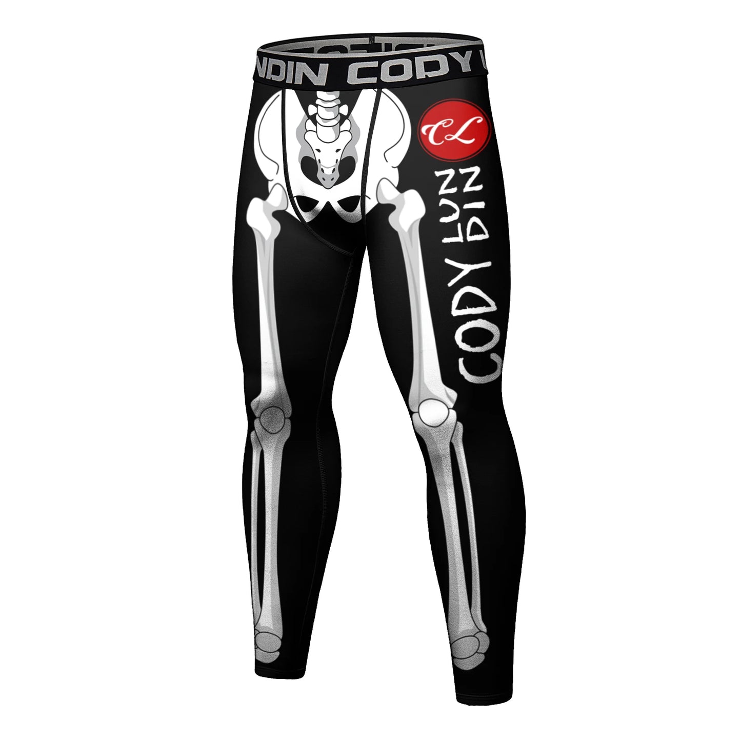 Cody Lundin Men's Jiu Jitsu Spats Stapling Compression Tights Pant Training