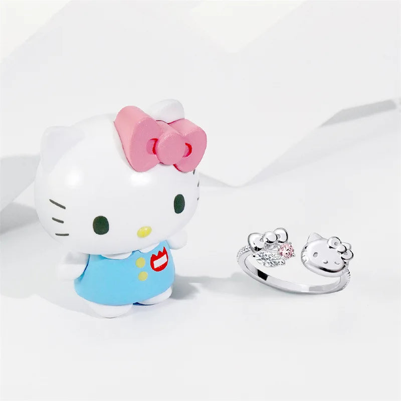 Sanrio Hello Kitty KUROMI College Mix Series-Pompompurin Cartoon Cute Personality Temperament Ring Party Friend's Birthday Gifts