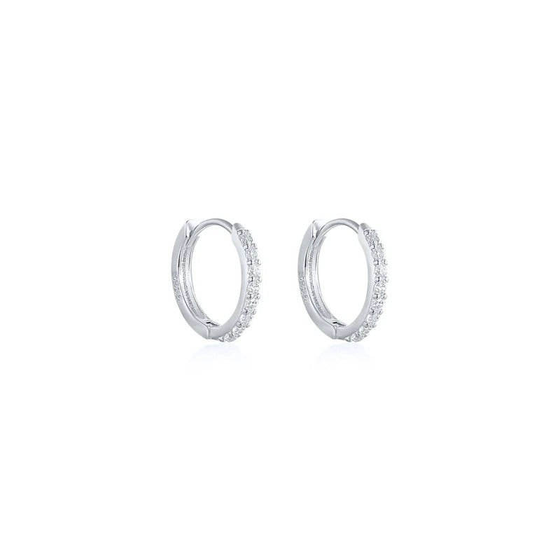 CANNER Ins Star Anise 925 Sterling Silver  Earring For Women Hoop Earrings Crystal Fine Jewelry Glossy 18K Gold Mom Gift Trend