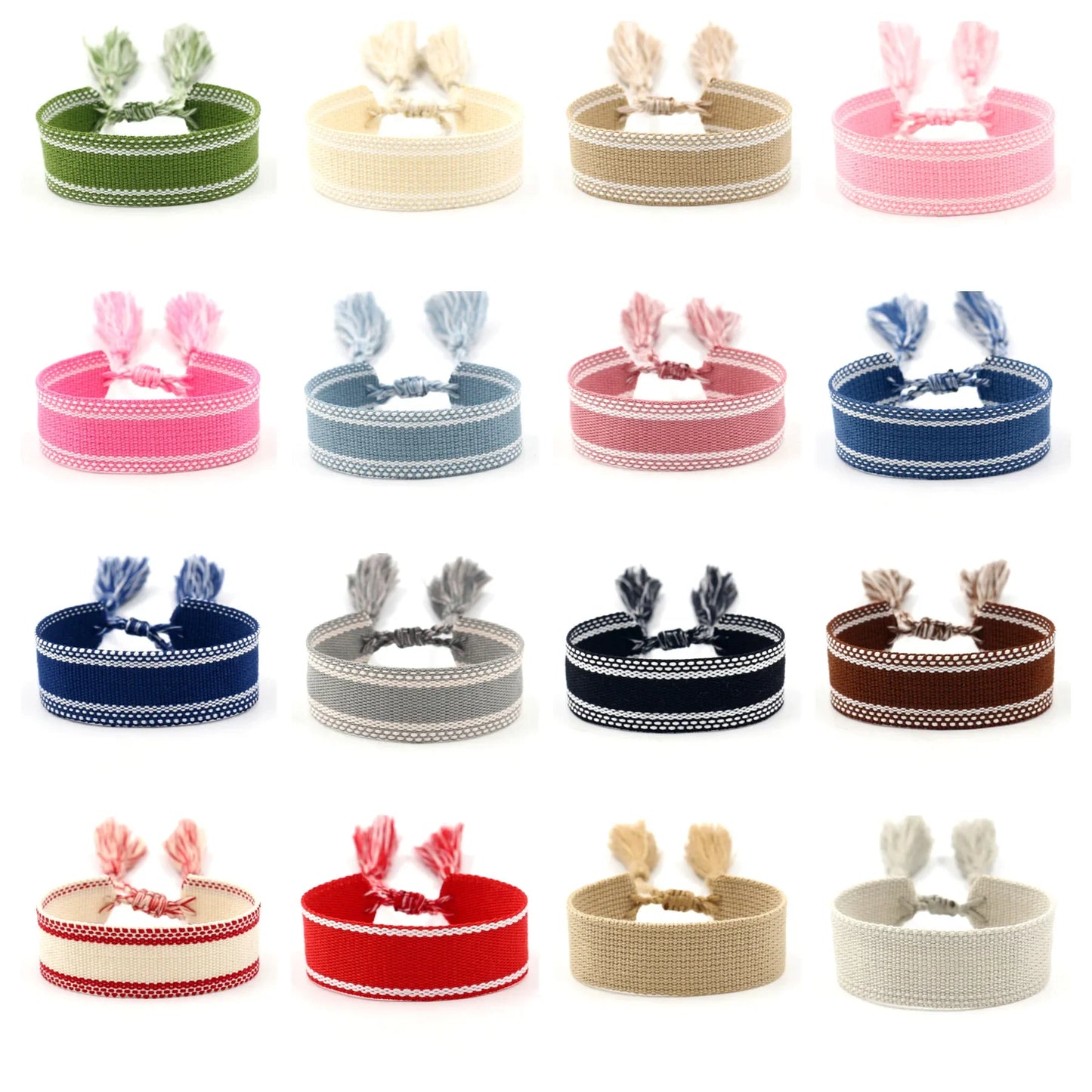 Ethnic Personality Braided Fabric Bracelet for Women Bohemian Adjustable Bracelet Handmade Wrist Bracelet Tassel Fashion Jewelry