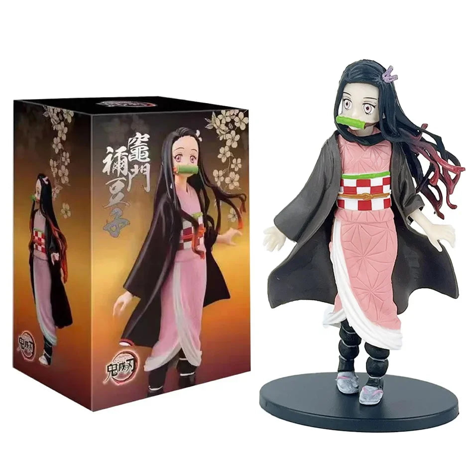16cm Anime Demon Slayer Kimetsu no Yaiba Figure Kamado Tanjirou Action Figure Agatsuma Zenitsu Nezuko Warrior PVC Doll Model Toy