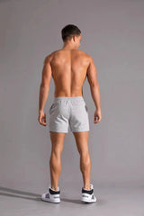 Fitness sports shorts for men summer American Cotton  gray running training leisure