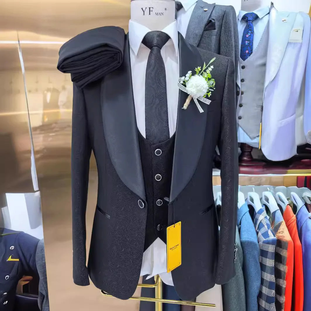 Tuxedo for Mens: Blazers Jacket Pants Vest / Men Suit Business Wedding Fashion