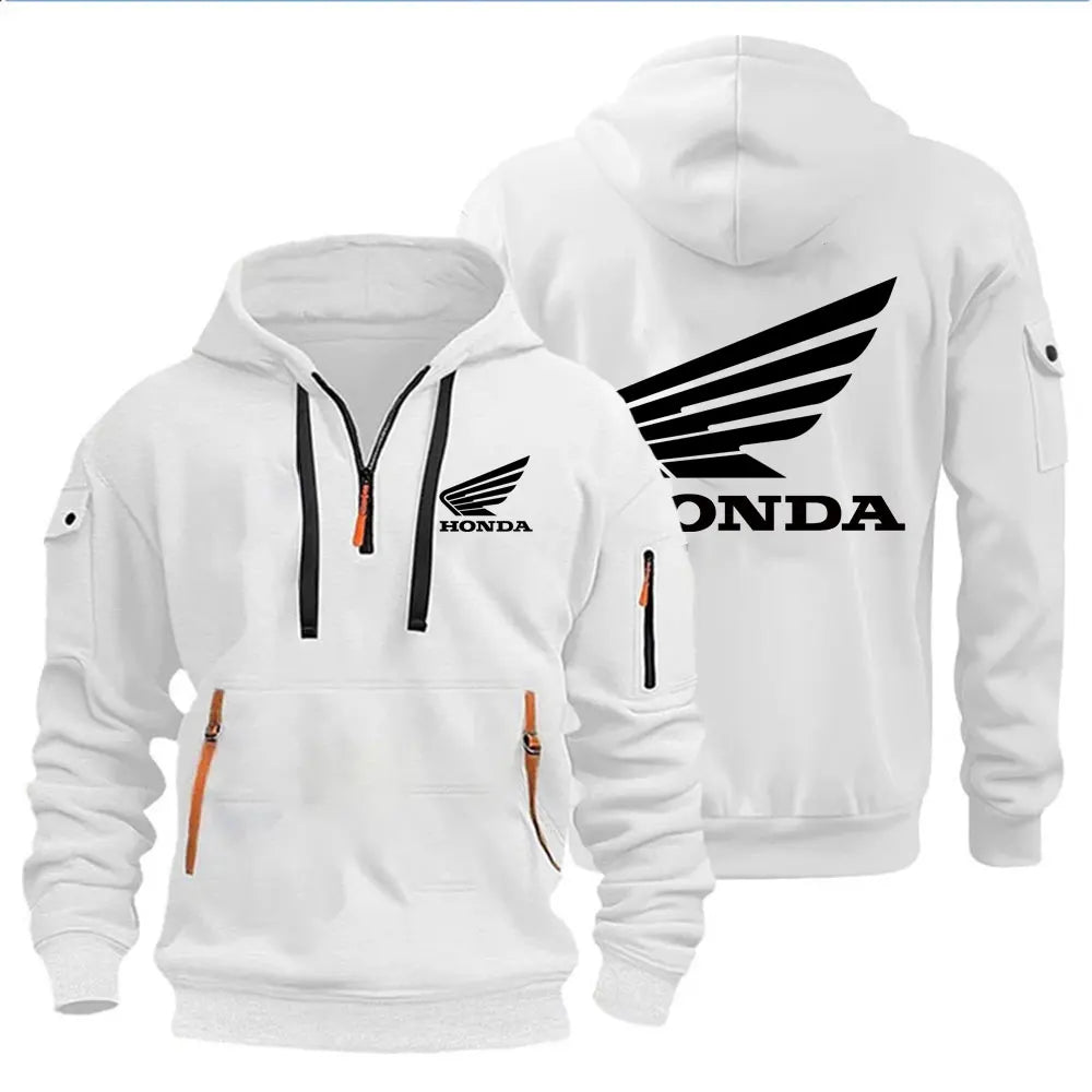 Men's Clothing Hoody Hoodie Motorcycle Jacket Honda Wing Logo Print Sweatshirt Pullover Trendy Biker Jacket Autumn and winter