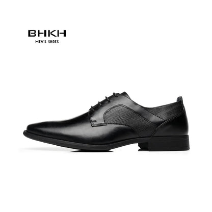 BHKH 2024 Man Formal Dress Shoes Spring Autumn Lace Up Men Wedding Shoes Zapatos Casuales Business Office Work for Men Shoes