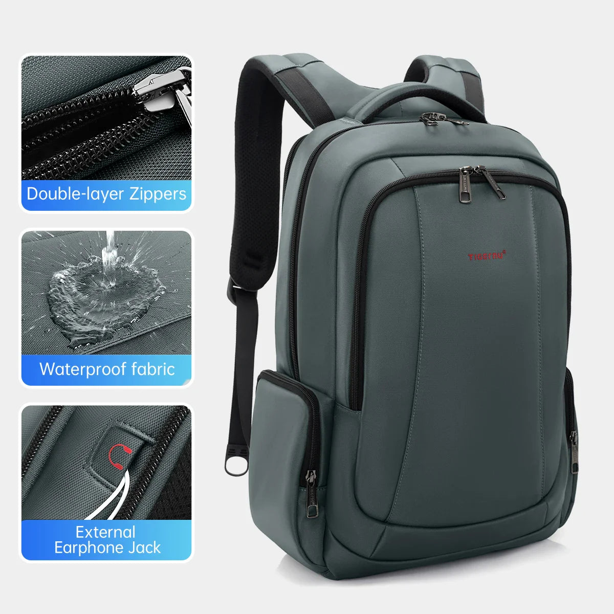 Tigernu Travel Backpacks Vacuum Backpack 14 15.6 17.3inch Laptop Backpack For School Backpack Men Schoolbag Compression Backpack