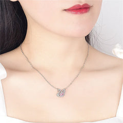 Stylish Zinc Alloy Swan Pendant Female Simple Generous Fresh Elegant Necklace