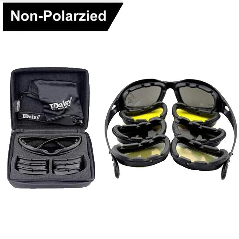 Shooting Glasses Motorcycle Hiking Polarized Sunglasses Tactical Airsoft Goggles