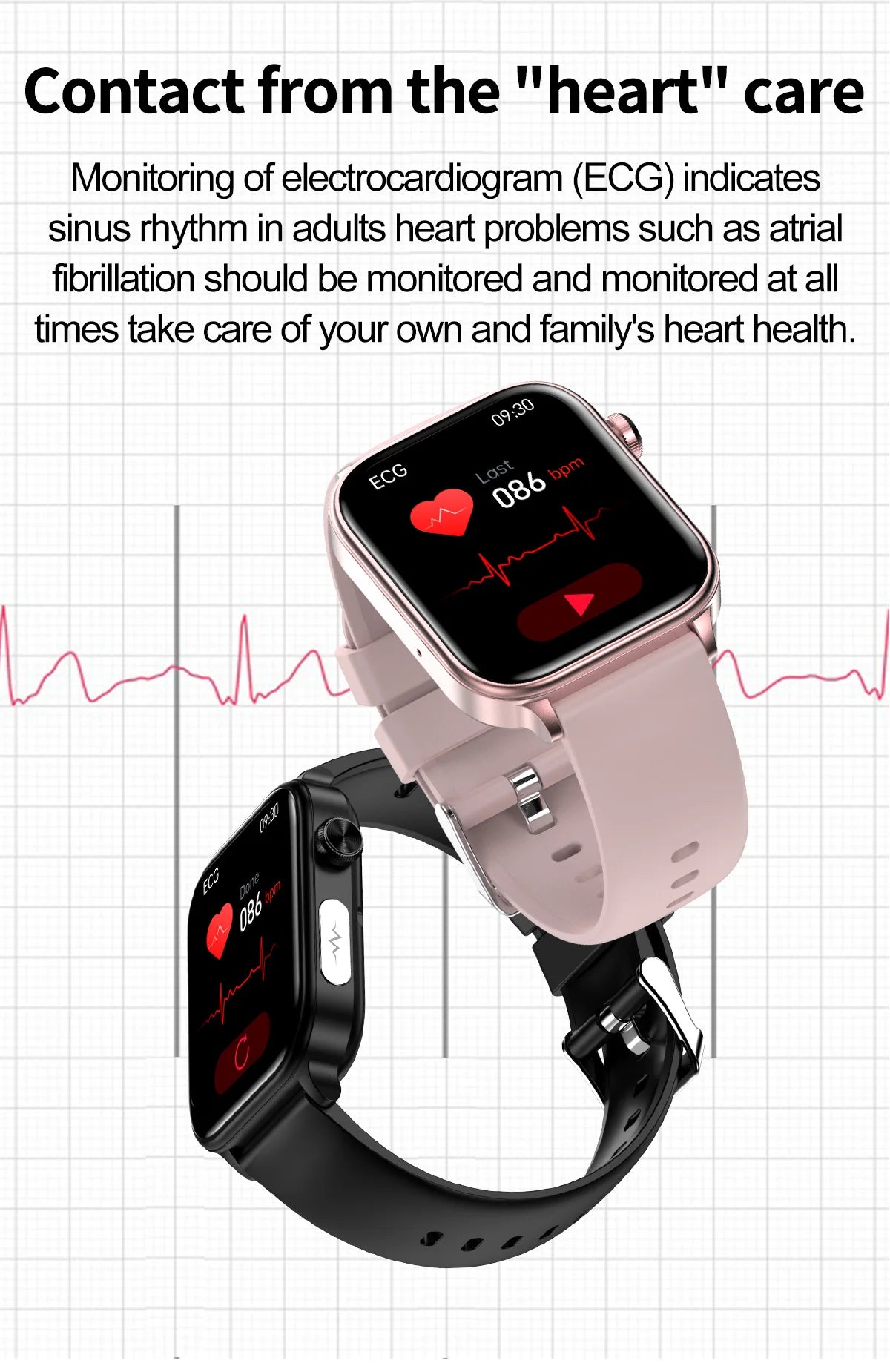 2026 New ECG+PPG Smart Watch Women Heart Rate Blood Lipid Uric Acid Women Menstrual Health Tracker Smartwatches For Android iOS
