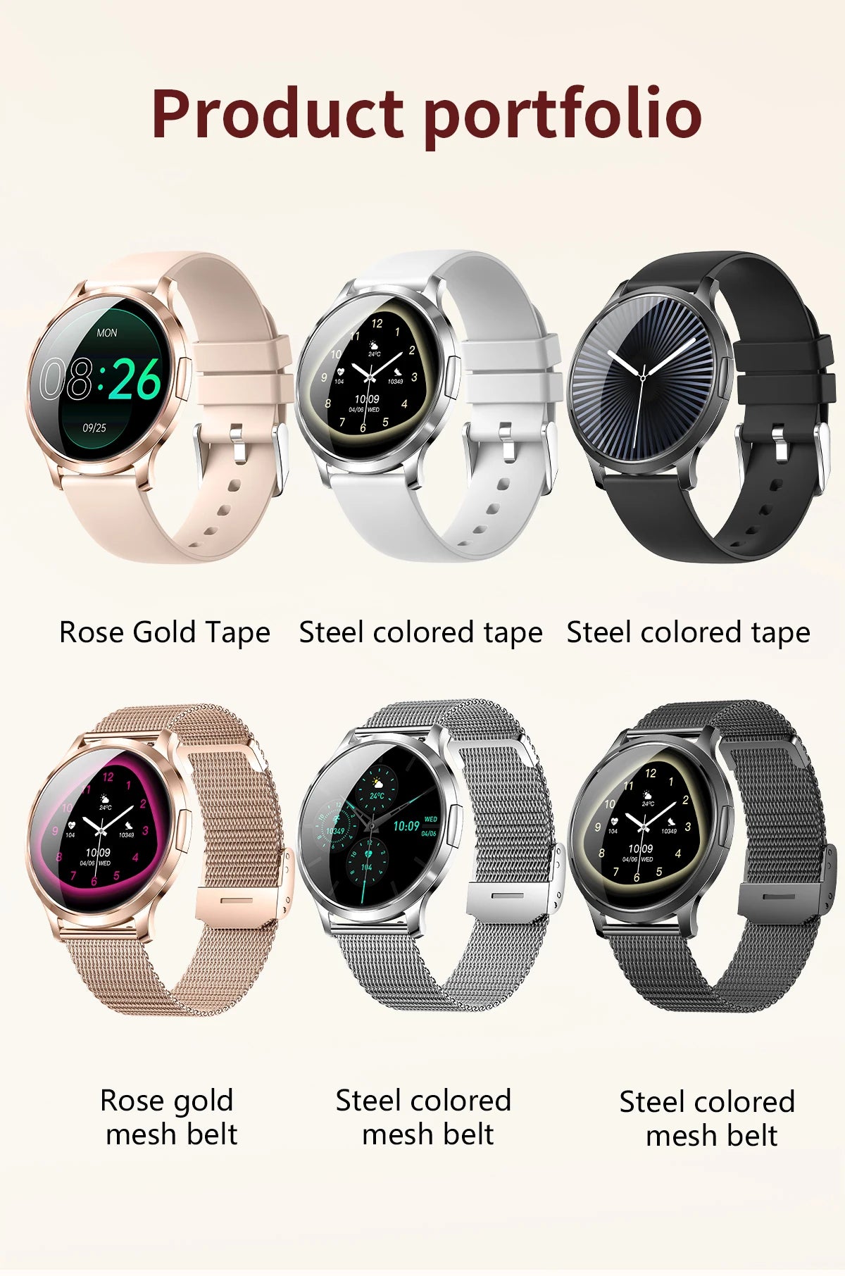 LIGE 2025 New Smart Watch For Women AMOLED HD Screen Watches IP68 Waterproof Heart Rate Monitor Ladies Utra-thin Smartwatch