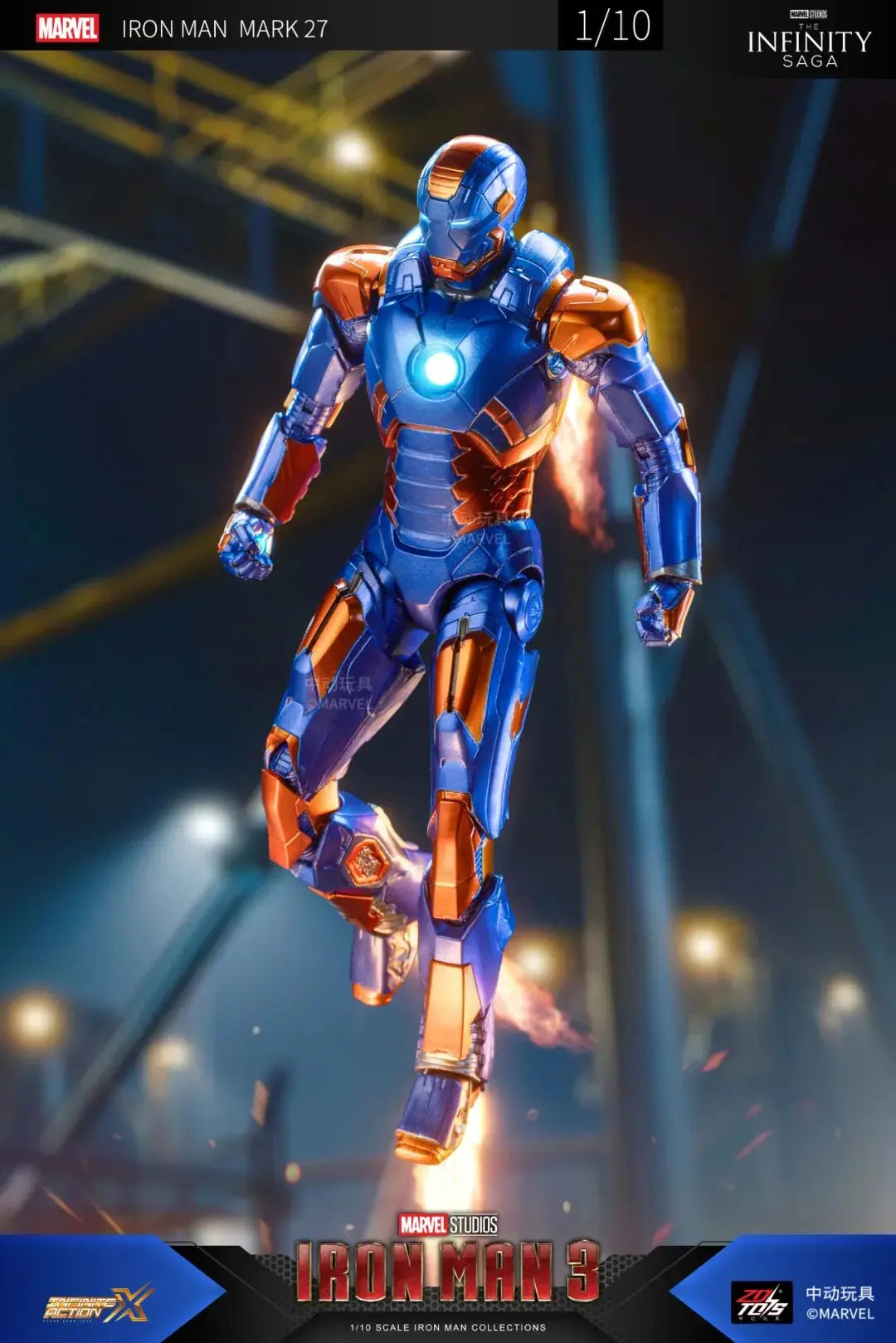 Original ZD Toys Iron Man Tony Stark MK9 MK14 MK12 MK27 MK15 MK35 MK22 MK40 Hammerhead Action Figure Anime Collect Model Gifts
