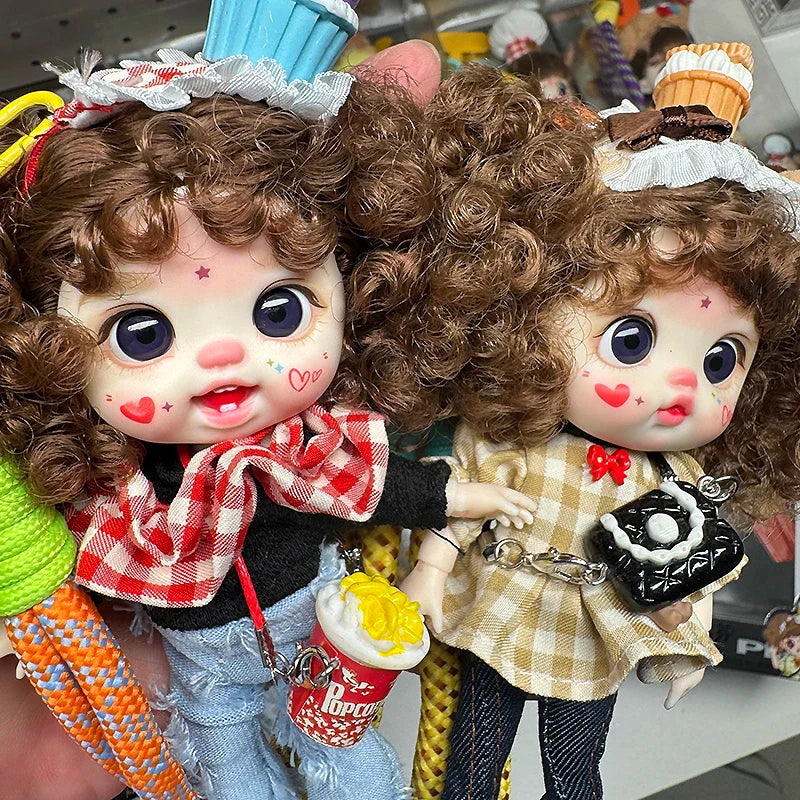 bjd doll Dolls for girls Labbu doll pocket mini blyth girl Doll Barbi cry Baby Rainbow Ball jointed doll Mobile phone Decoration