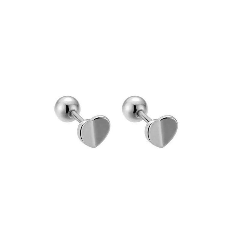 WANTME 925 Sterling Silver Fashion Simple Golden Flower Beads Small Stud Earrings for Women Teen Piercing Jewelry Accessories