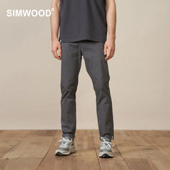 Tapered Pants Men Basic Comfortable Chinos Smart Casual