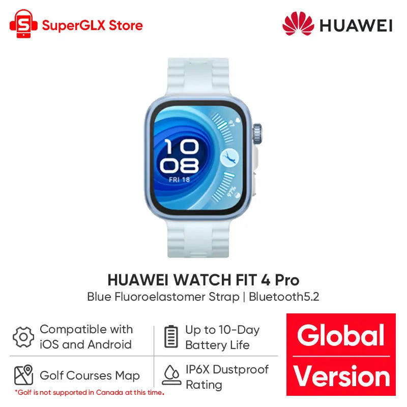 HUAWEI WATCH FIT 4 Pro Smartwatch Global Version 1.82 inch AMOLED Display Sapphire Glass ECG Sensor iOS & Android Compatible NFC
