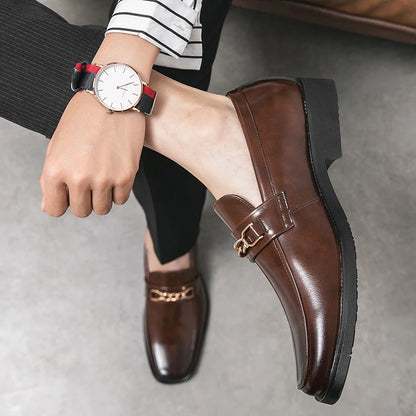 Men's Formal Leather Shoes Comfortable Men Derby Dress Shoes Casual Moccasins Gentleman Loafers Elegantes Office Oxford Shoes