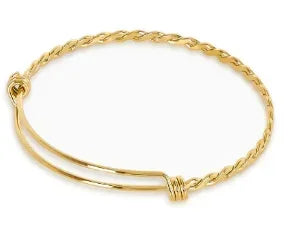 Stainless Steel Inlaid Zircon Bangle Round Bracelets