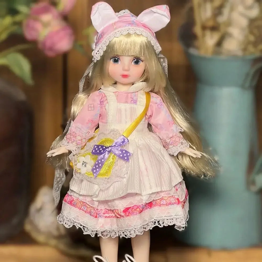 Ball jointed Doll Toys Bjd Dolls For Girls Dolls 1/6 Starry Gray Eyes 30cm Lolita Fashion Dress DIY Toy Children Birthday Gifts