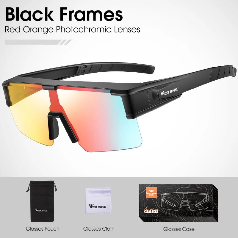 Sunglass Photochromic Cycling Glasses Men Women Fit Over Myopia Glasses