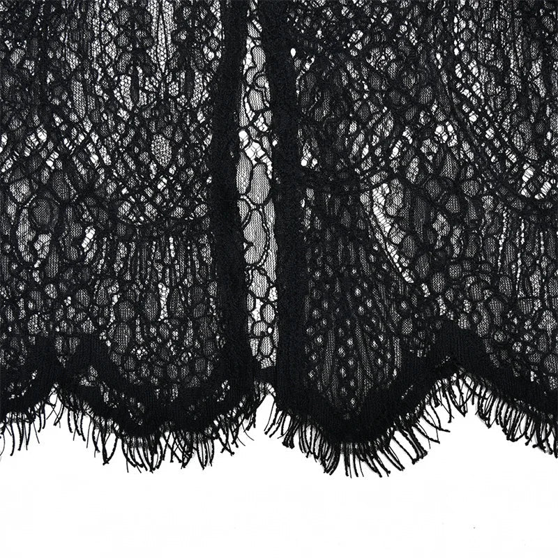 Mozision Lace Backless Sexy Mini Dress Women Gown Elegant See Through Turtleneck Sleeveless Bodycon Club Party Dresses Female