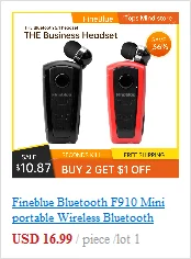 Fineblue F920 Mini Wireless Earphone Retractable Portable Bluetooth Headset Calls Remind Vibration Sport Run Gamer Headphone