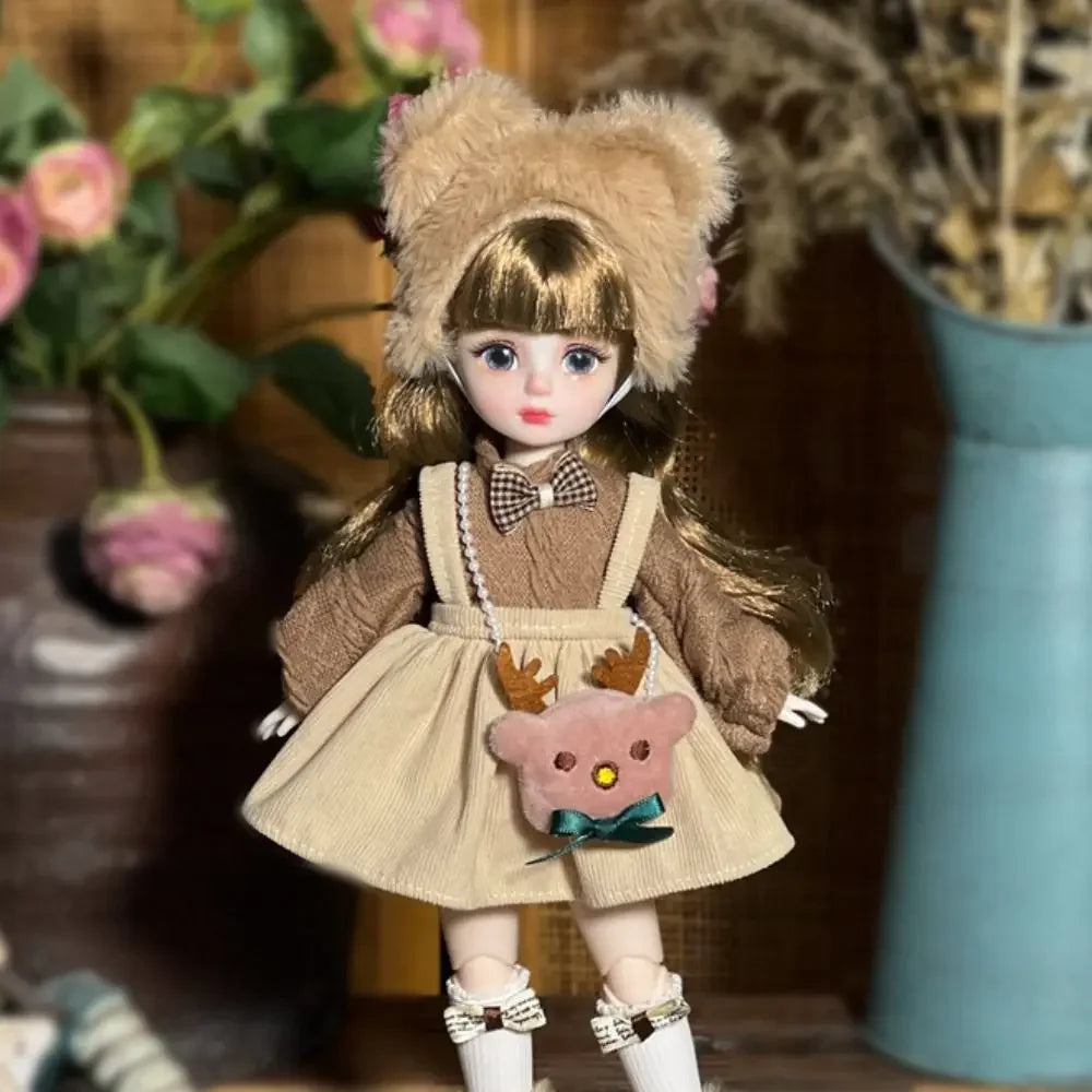 Ball jointed Doll Toys Bjd Dolls For Girls Dolls 1/6 Starry Gray Eyes 30cm Lolita Fashion Dress DIY Toy Children Birthday Gifts
