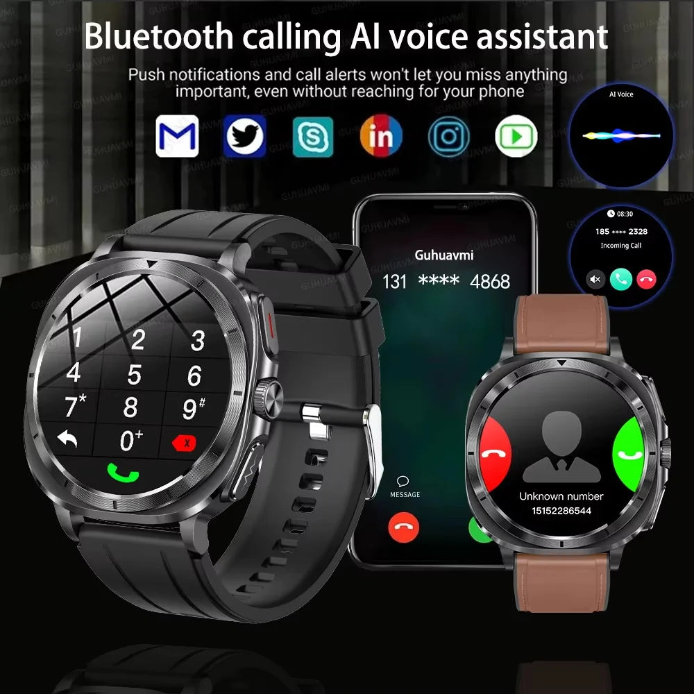 2025 Fashion New Expert level Health Smart Watch Men ECG+PPG Laser Monitor Uric Acid Blood Fat Blood Pressure NFC HD Call Watch