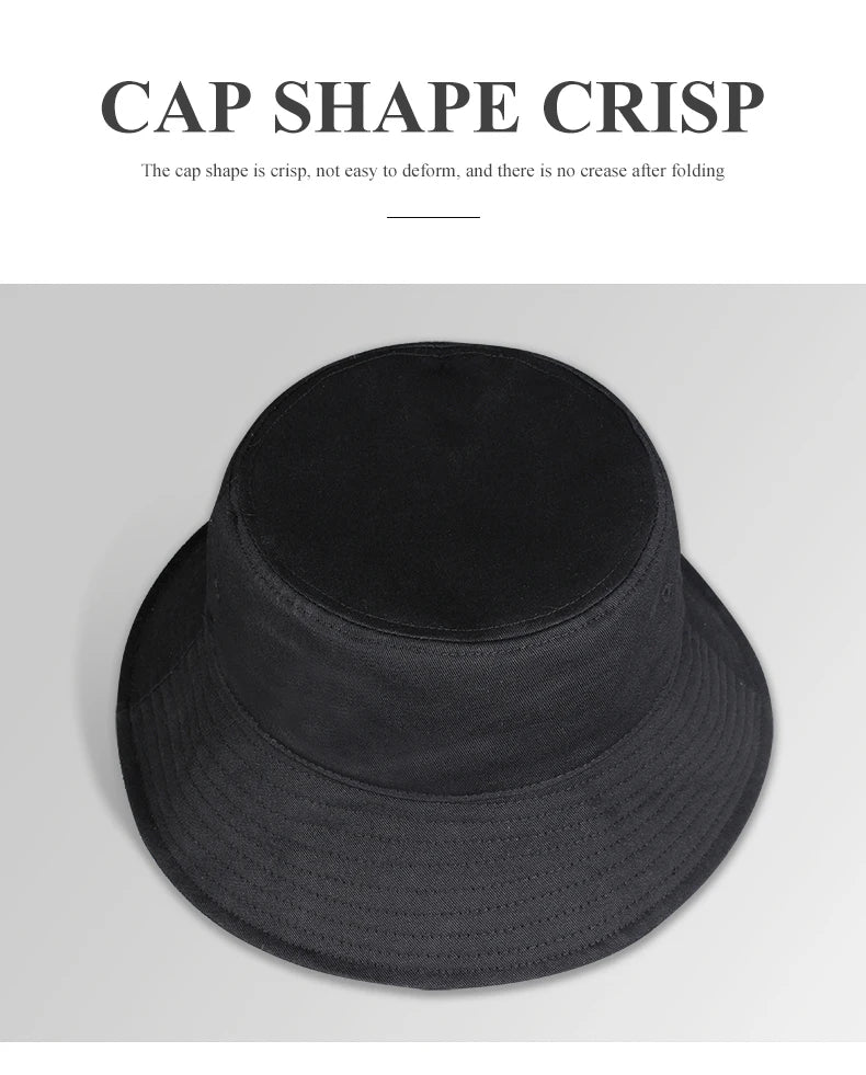 Big Head Man Large Size Bucket Hats Boy 60-63cm Plus Size Summer Fisherman Cap