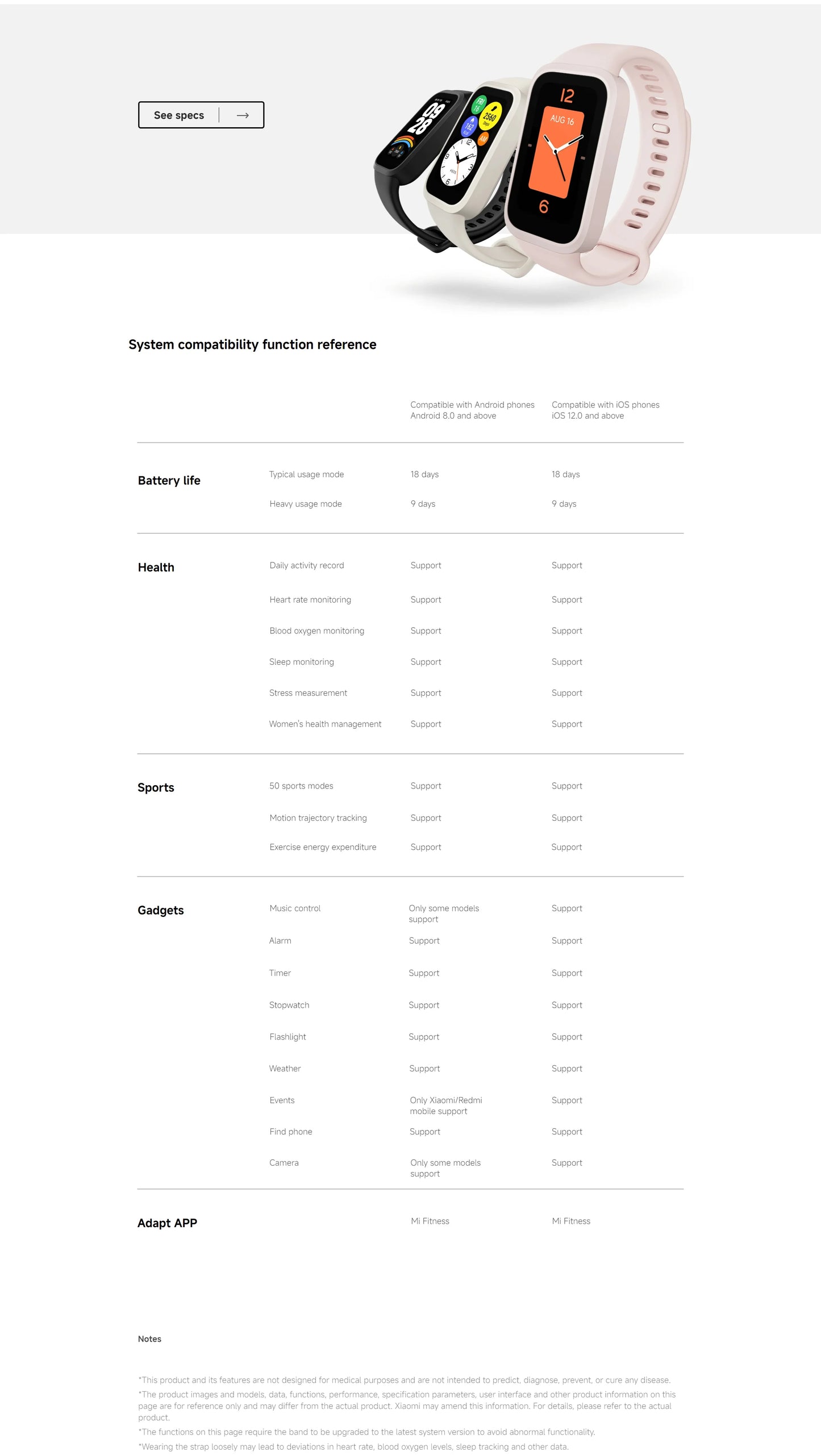 Global Version Xiaomi Smart Band 9 Active 1.47'' TFT display Xiaomi Band 9 Active Mi Band 9 Active Up to 18-day battery life