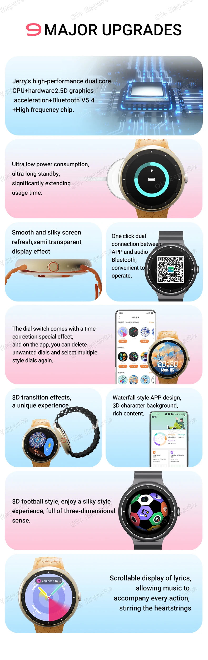 New Smart Watch Women AMOLED Screen Bluetooth Call NFC GPS Tracker Compass Sport Watches Fitness Clock Men Smartwatch Waterproof