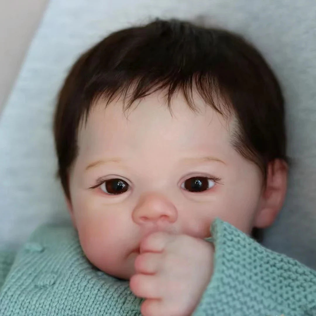 45cm Cuddly Full Body Silicone Vinyl Meadow Bebe Reborn Girl With Rooted Hair Visible Veins Lifelike Newborn Baby Girl
