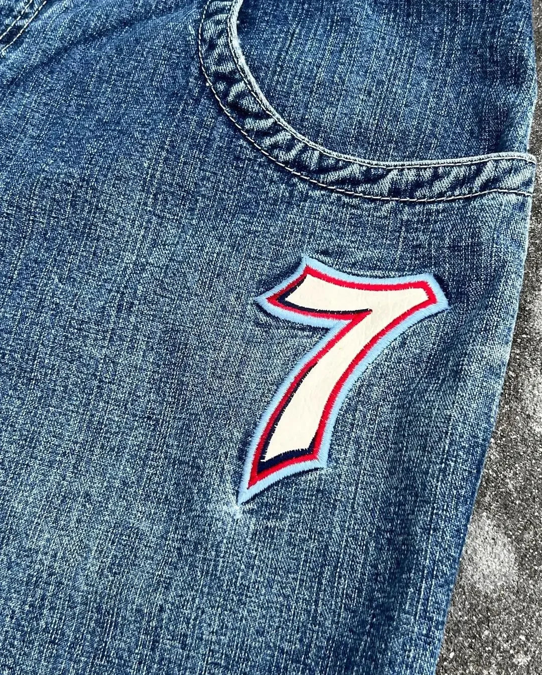 JNCO Jeans: Y2K Hip Hop Number 7 Dice Trousers