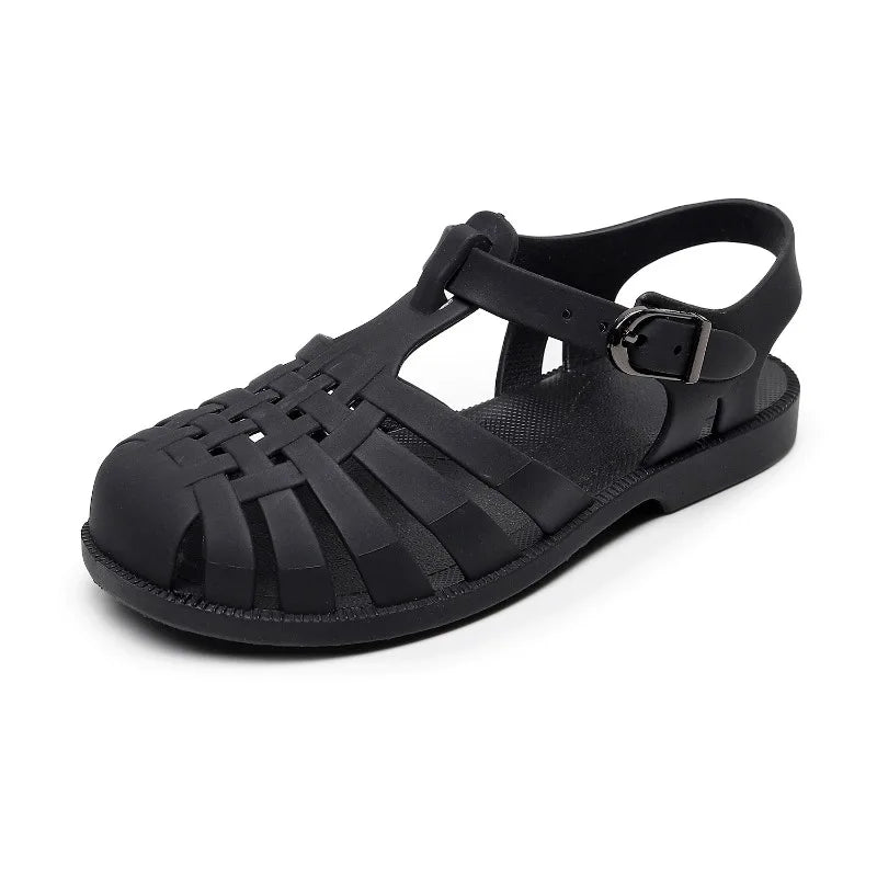Sandalia Child Beach Shoes for Sea Summer Girls Gladiator Sandals Baby Soft Non-slip Princess Jelly Shoes Boy Roman Flip-flops