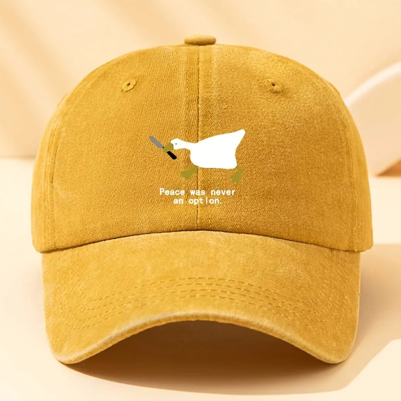 A running goose fashionable printed baseball cap versatile outdoor casual duckbill cap travel hat