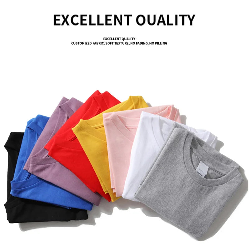 Summer Men's 100% Cotton High Quality Casual Sports Loose Oversized Funny Focus Print Round Neck Short Sleeved T-shirt Tops