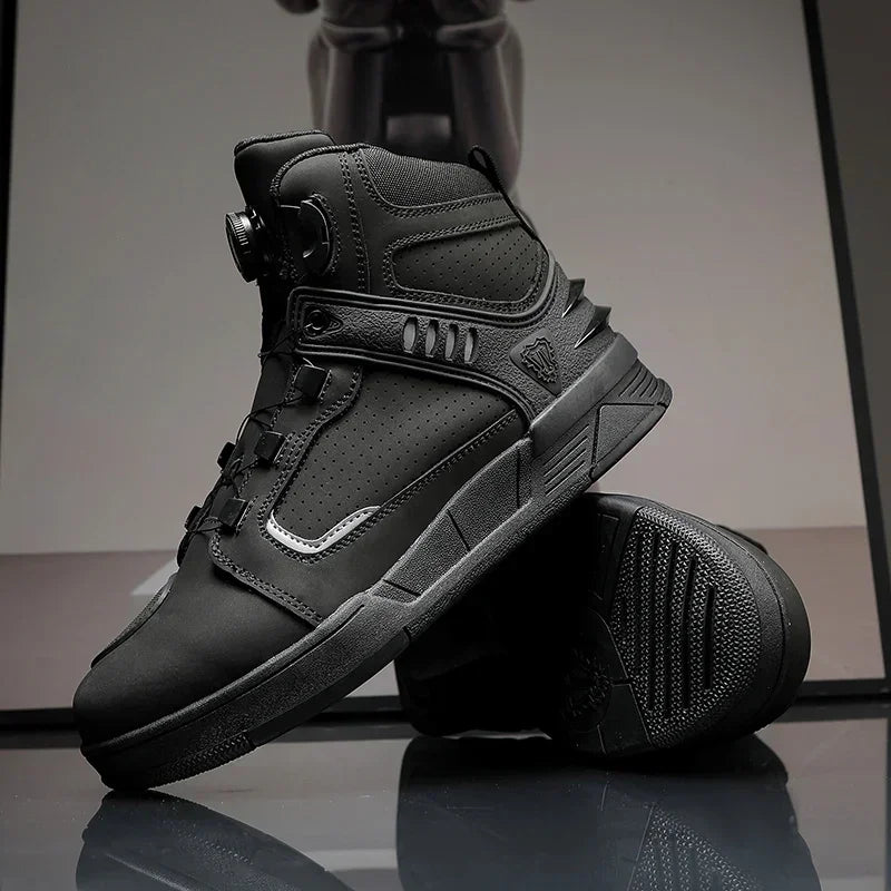 Riding Boots for Men Motorcycle New Leather Collision Avoidance Motos Shoes Anti Slip Wear-Resistant Motocross Protective Shoes