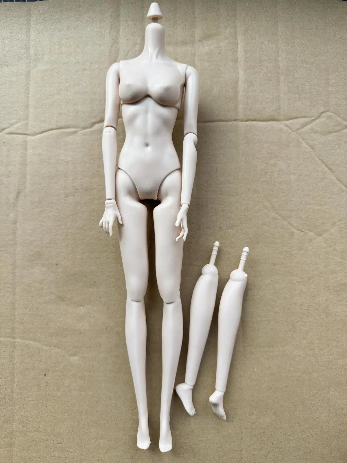 1/6 Super Model Doll Body Joints Movable Solid Doll Replacement Body For FR/IT Doll Heads Light Beige Pink White Skin Tone