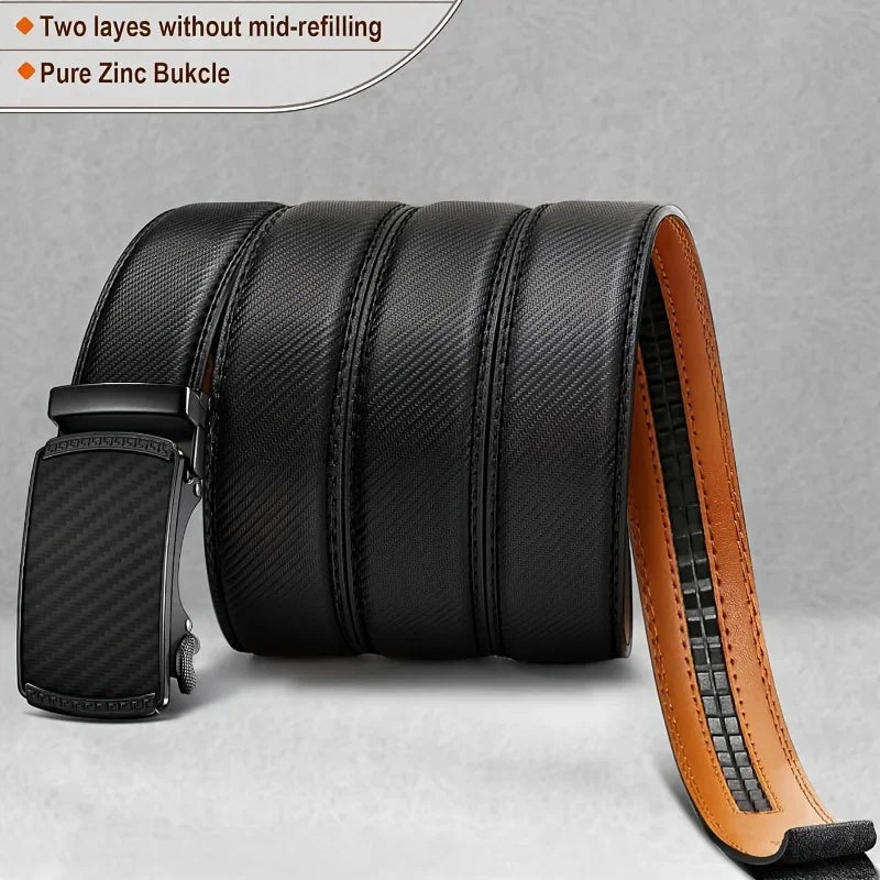 Men's Genuine Leather Cowhide Belt, For Dress Pants